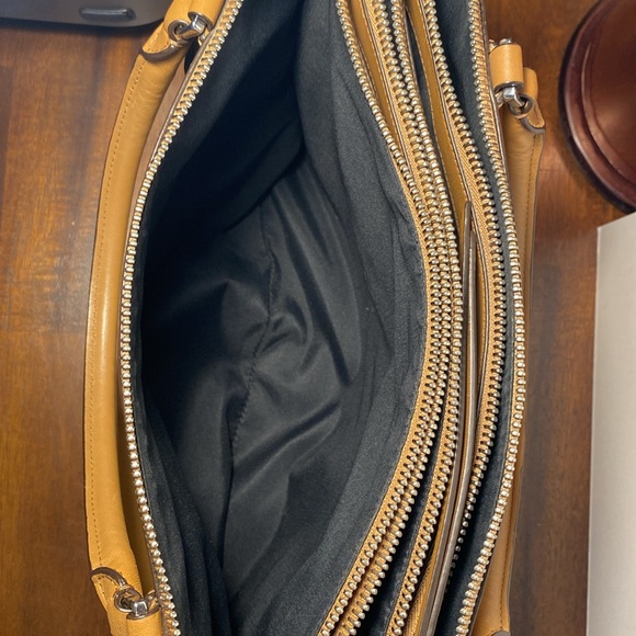 Coach Borough 30348 Tan Camel Leather Satchel Shoulder Bag - Picture 10 of 16